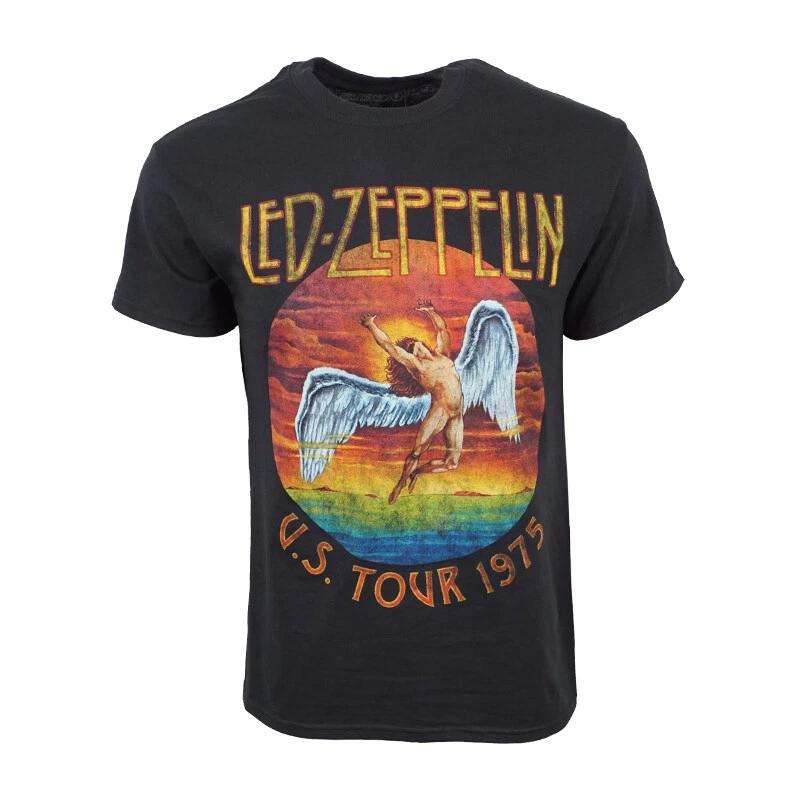 Led Zeppelin Unisexs 1975 Us Tour T Shirt Original And Authentic License Shirt New S