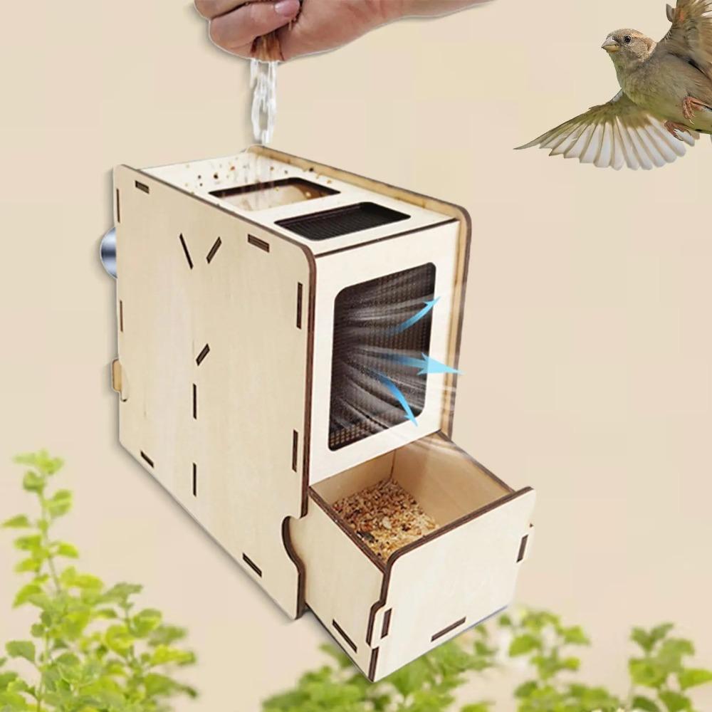 

Wooden Grain Blown Shell Machine DIY Grain Husker Portable Splitter Wind Sheller 1