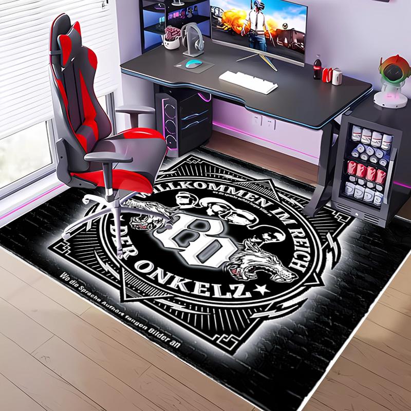 1pc Böhse Onkelz band Entrance Mat, Non-Slip Mat Area Rug,Room Decor, Outdoor Decor, Kitchen Rug,Doormat - Machine Washable, Easy to Clean