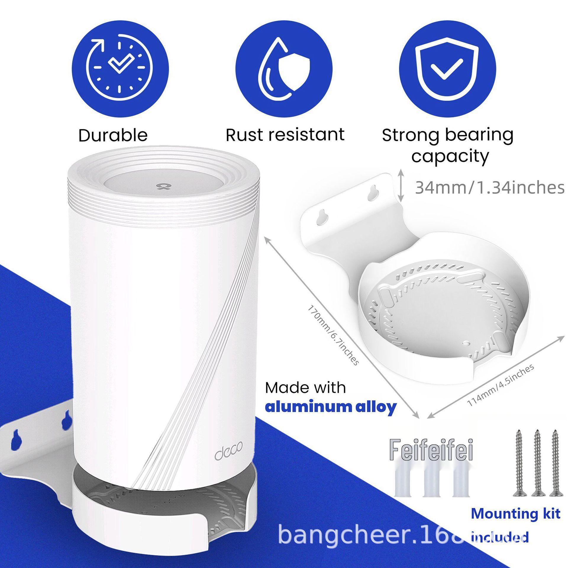 

Aluminum Alloy Wall Mount Bracket for TP-Link Deco BE63/BE65/BE67/BE68 WiFi 7 TP-BE65-WM