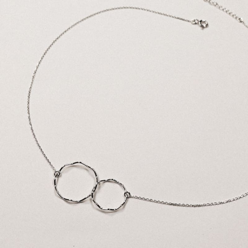 Ctwins SILVER925 POINT CIRCLE NECKLACE