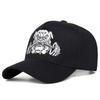 Cappellini da Baseball Unisex con Ricamo Bulldog e Manubri, Primavera Autunno, Regolabili, Casual, Protezione Solare, Sportivi