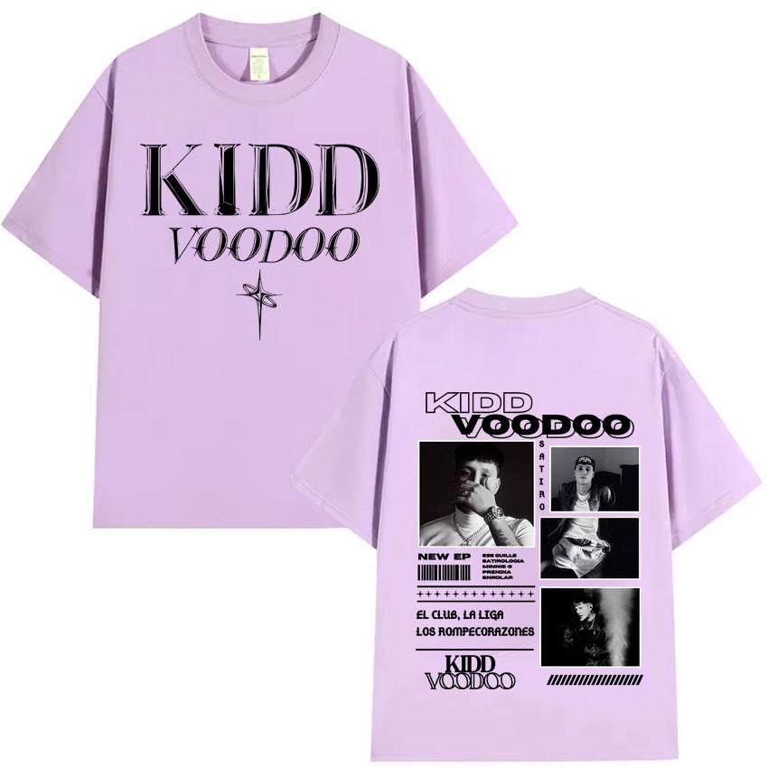 Rapper Kidd Voodoo Satiro Tour Harajuku Graphics 2025 Oversized High Quality Tshirt Mens Womens Short Sleeve Cotton Casual Tops