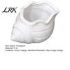 3D Printed Flowerpot Conch Flower Pot, Moisture-Resistant Mini Planter with Wavy Edge And Small Pot Drain Hole Design, Ocean Style for Pothos