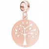 Charms Gilded Openwork Tree Little Tree Round Plate Circle Sterling Silver 925