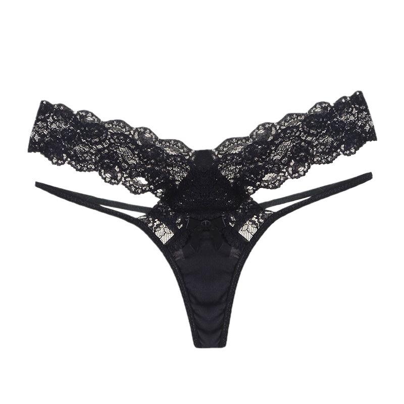 European & American Sexy Lace Thong: Low-Waist Tie-Up Hot Panties