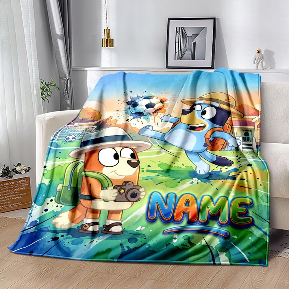 Christmas Soccer Fun Personalized Name Blanket Throw Personalized Blanket Soft & Cozy Perfect for Bedding Office Office Chair Home Decor