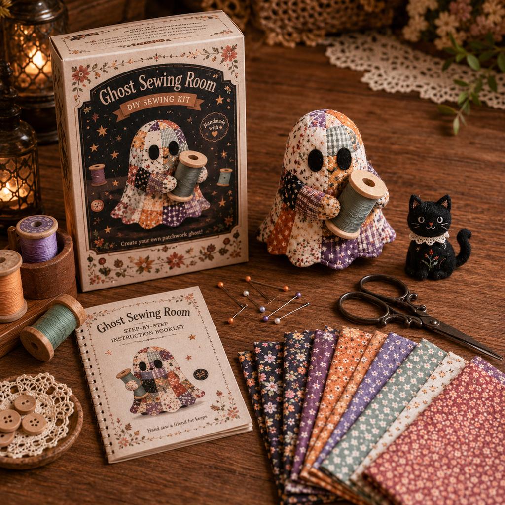 Patchwork DIY Nähset mit Stoff für Halloween-Bastelarbeiten