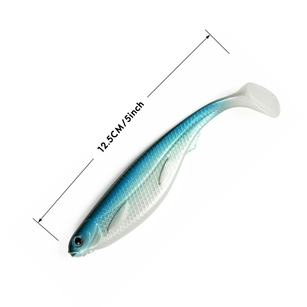 WATERBOY OEM Soft Bait Facotry 12.5cm 15cm 20cm Big Shads PVC Material T Tail Softbaits Fishing Soft Lure