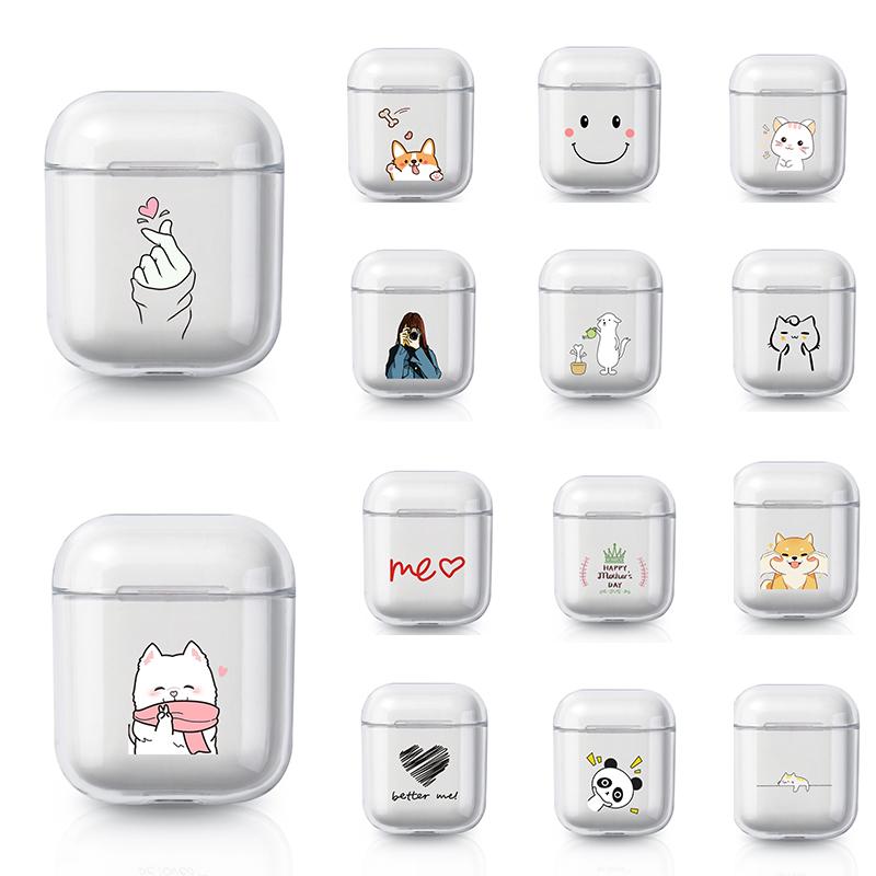 

Прозрачный чехол из ТПУ для AirPods 1 2, модный милый мягкий чехол для AirPods, защитный чехол для наушников Apple Airpods 2, зарядная коробка