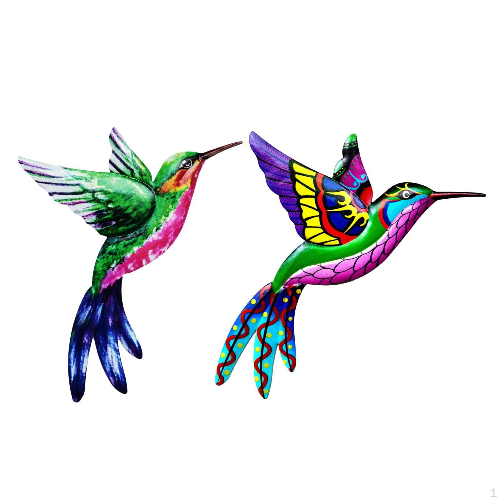

2Pcs Handmade Metal Hummingbird decor for home and garden indoor outdoor