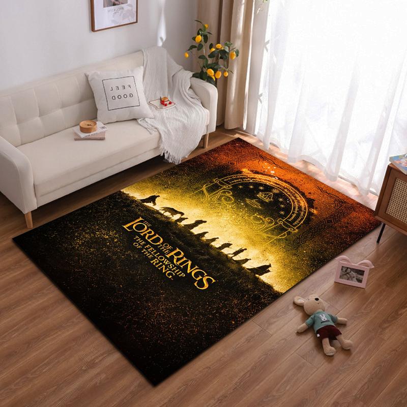The Lord of the Rings Epic Journey Design. Non-slip Rug Suitable for Living Room and Bedroom Sofas.