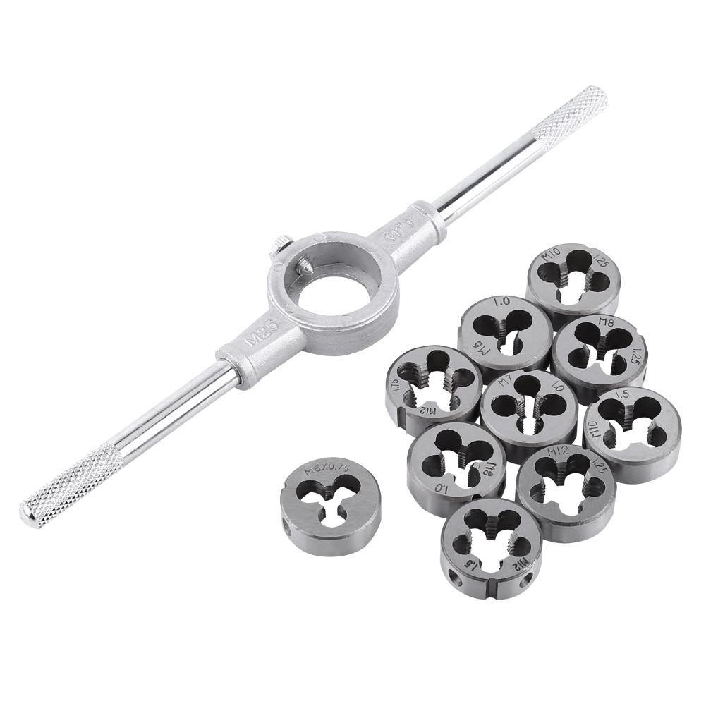 

11PCSSet Screw & Die External Thread Cutting Tapping Hand Tool Kit
