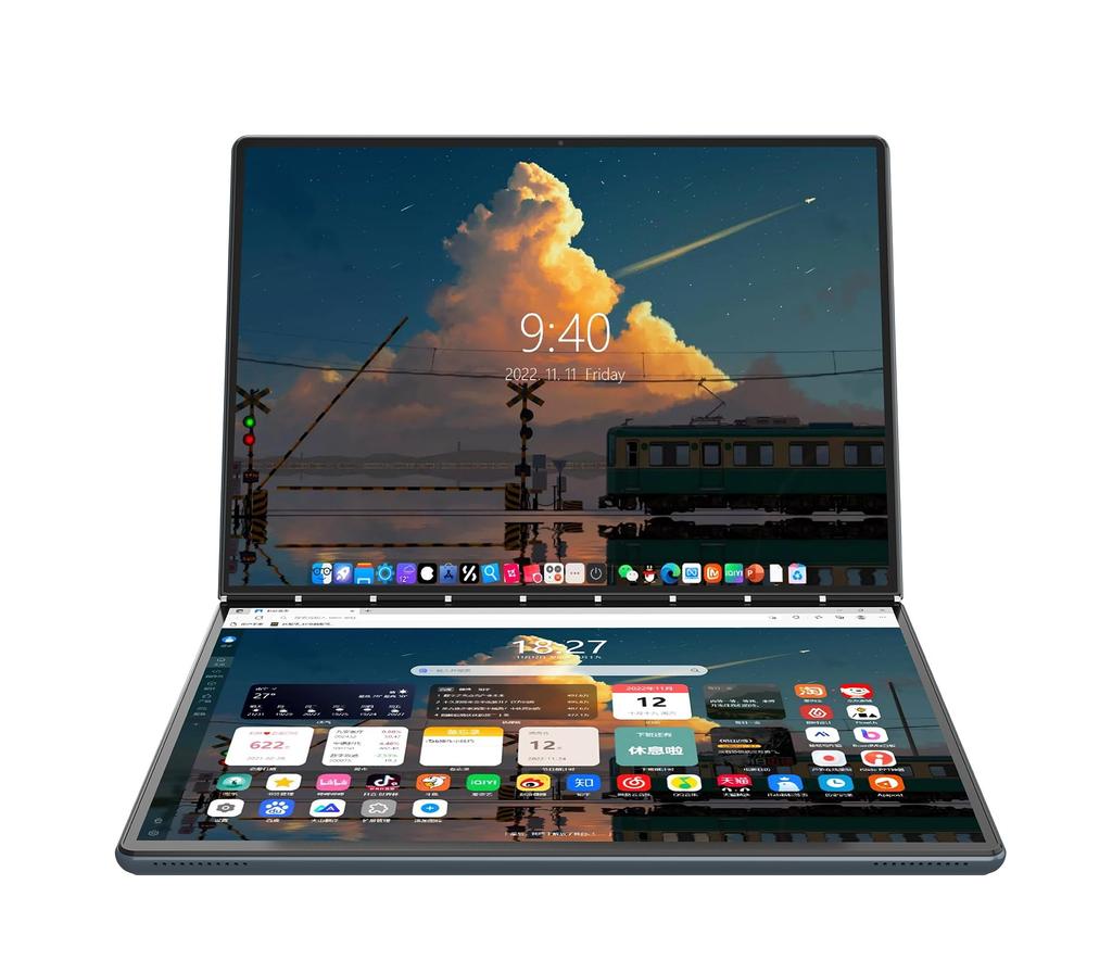 Dual Touchscreen Laptop with Intel 12th Gen Alder N100 Win 11 16GB 512GB SSD 2-in-1 13.5-inch 2.5K Lake-N CPU, Home, RAM,