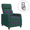 Massage Recliner Dark Green Fabric