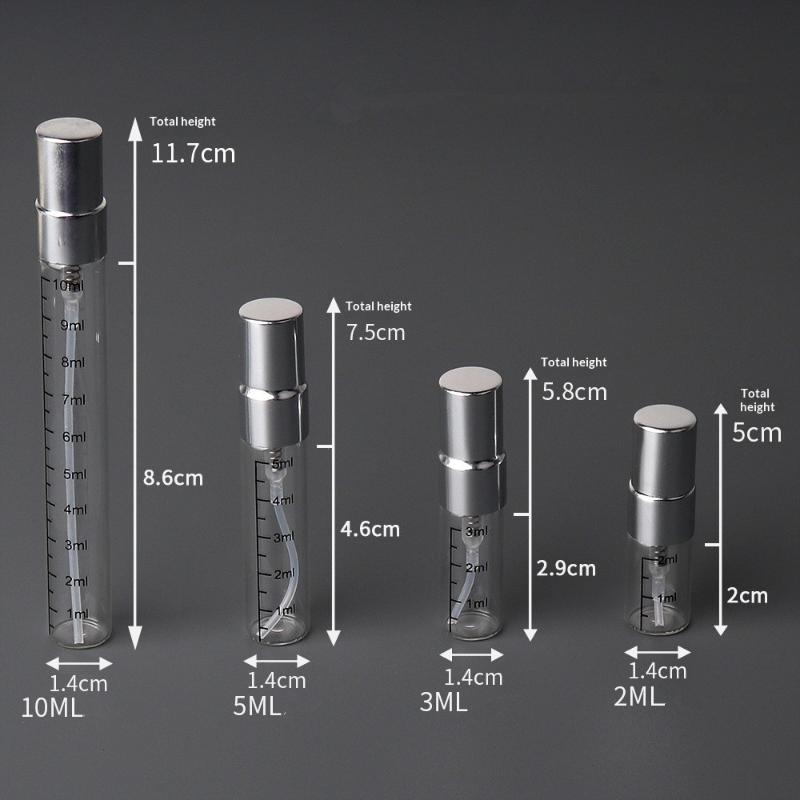 1 Stück nachfüllbare Parfümflasche mit Skala leere Sprühflasche Glasparfümflaschen Zerstäuber Kosmetik Reisebehälter Parfüms