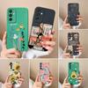 Cute Case For Samsung Galaxy A15 Funny Full Protection Soft Liquid Silicone Anti Choc Phone Cover For Samsung A15 A 15 Fundas