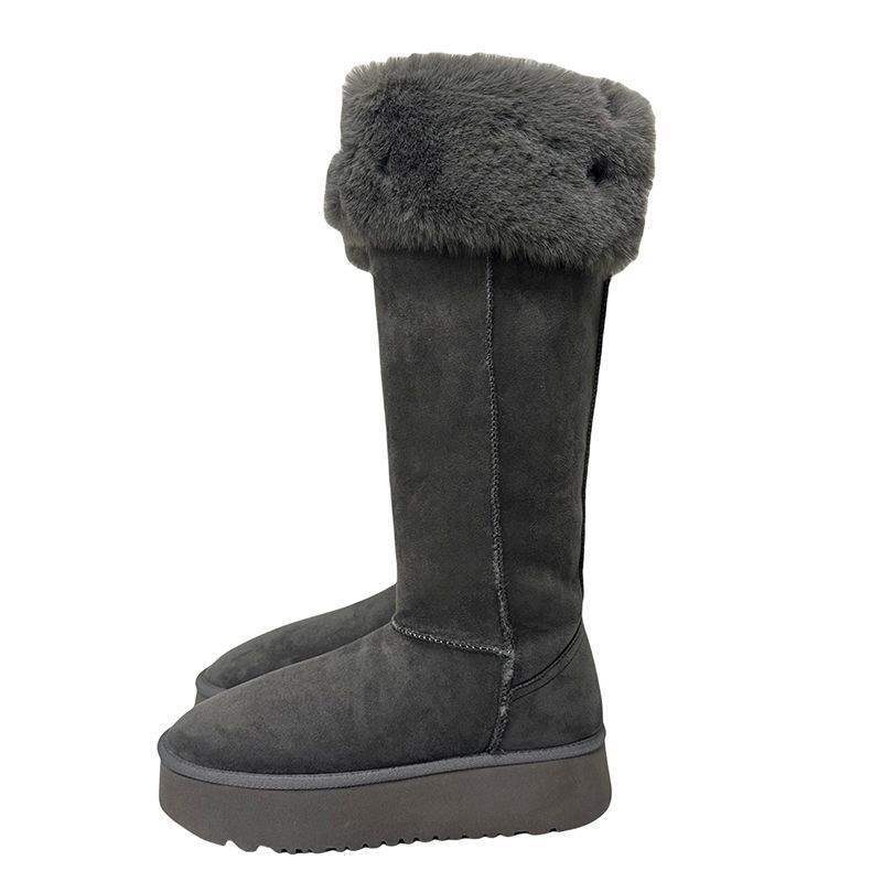 

Height-increasing snow boots women s over-knee button-high thick-soled 2025 new winter velvet eversion two-wear Northeast boots 40