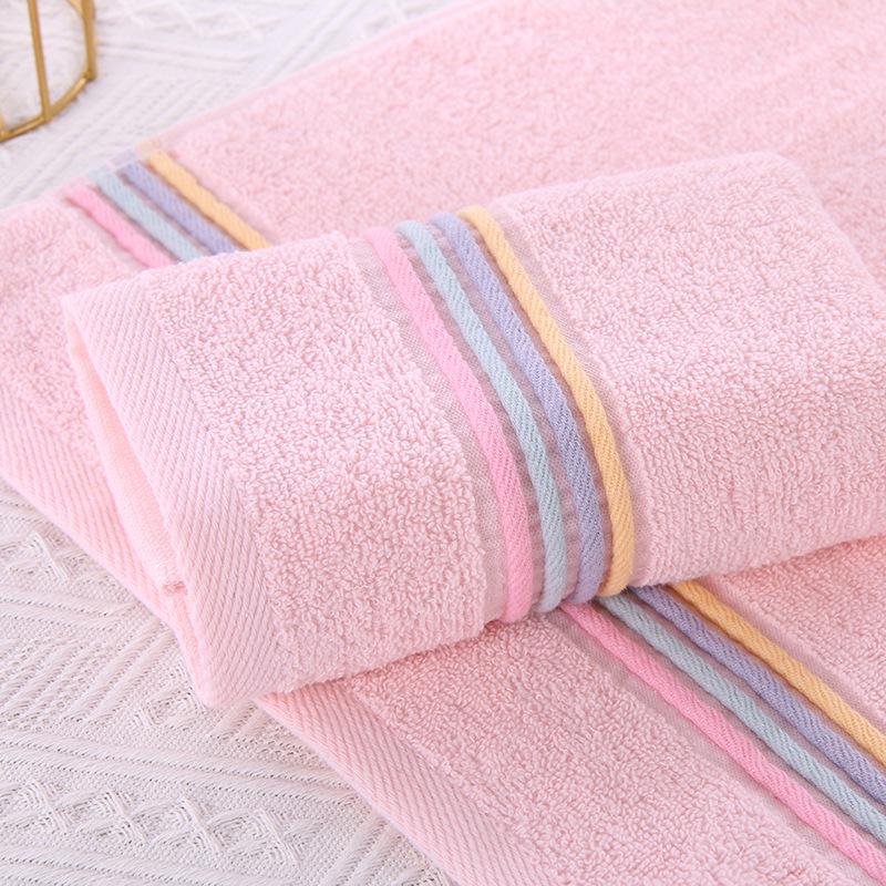 Pure Cotton Soft Absorbent Towel with Embroidered Design - Perfect for Gifts and Household Use