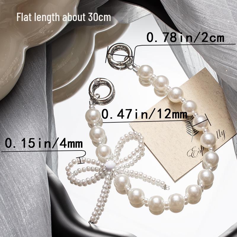 Douyin-Style Durable Handmade Bowknot Phone Wrist Strap