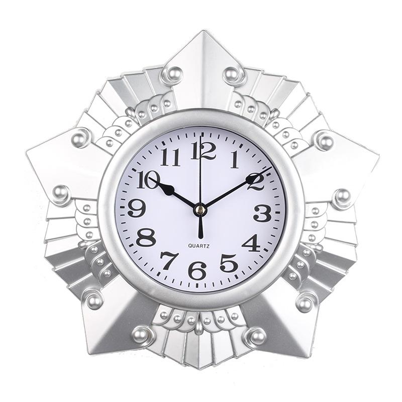 Clock Living Room Simple 25cm Inch Wall Hanging Home Creative Wall Clock Light Luxury Plastic Hanging Watch