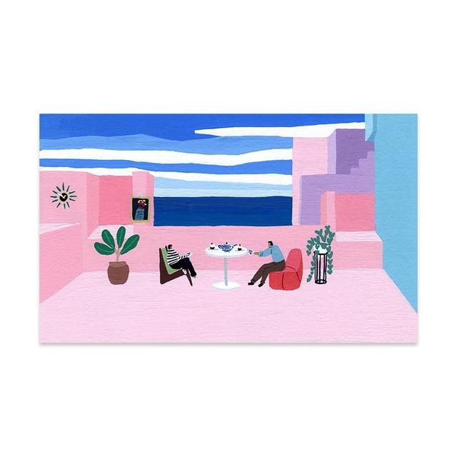 

Абстрактная акварельная живопись на холсте для бассейна, настенный художественный постер и принты, украшение для гостиной, спальни, домашний декор, изображение A4 21x30cm No frame