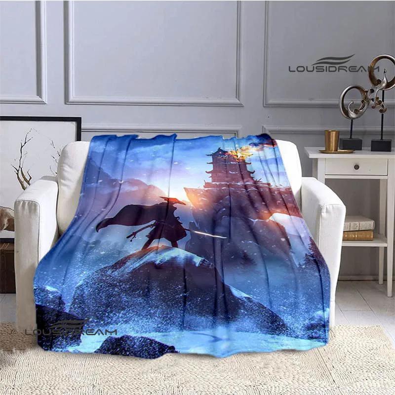 Blue Eye Samurai Cartoon blankets picnic blanket Flannel Warm blankets Soft Cozy Blankets Home travel blanket Birthday Gift