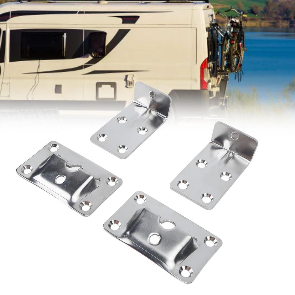 Stainless steel removable table bracket set, 2 wall brackets and 2 table brackets, support