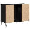 Bathroom Cabinet with Door Black 80 x 33 x 60 cm Engineered Wood
