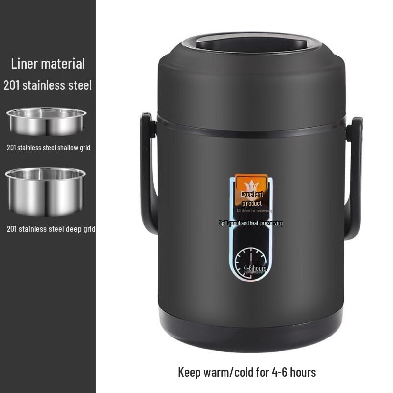 ZISIZ Stainless Steel Double-Layer Insulated Lunch Box