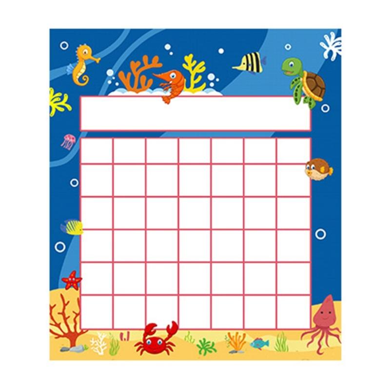 50 Pieces Classroom Incentive Chart Cartoon Children Positive Behavior Reward Board for Shool Teacher Student