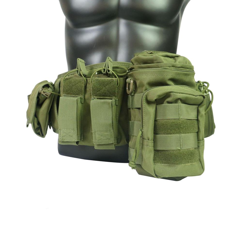Multifunctional Tactical Molle Waist Belt - Padded Nylon for Outdoor Combat Training