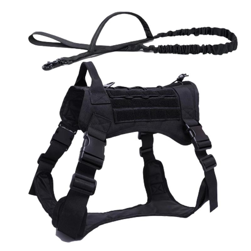 Tactisch Militair Vest voor Huisdieren Buiten Trainingsvest Hondentuig en Lijn Set Met Halsband Voor Middelgrote Grote Honden Duitse Herder