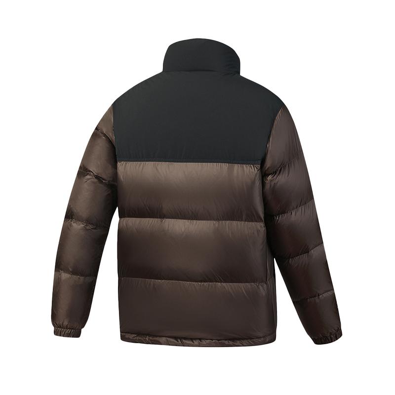 Fila Ski Series 4810 Snow Peak Goose Down Trendy Personality Cool Sports Color Block Warm Stand Collar Woven Down Jacket Men Jacket A11M546927FBG
