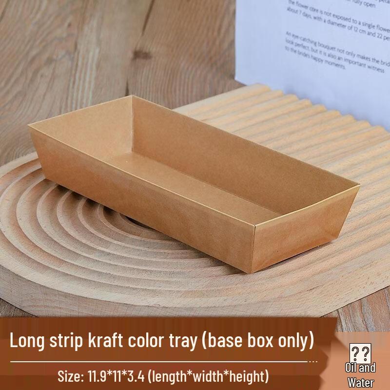 JingJingRS Disposable Kraft Paper Food Trays - 10 Pack