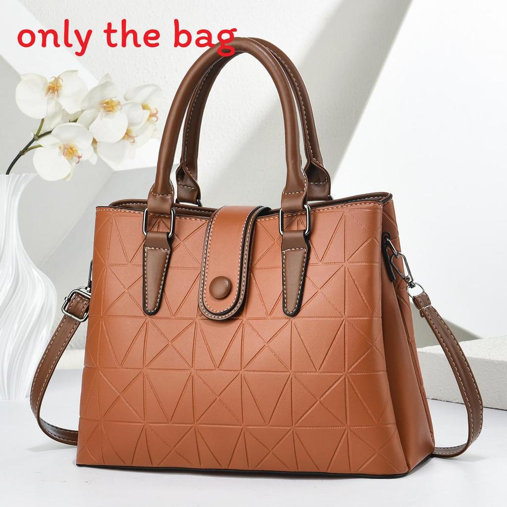 Retro Diamond Pattern Pu Shoulder Bag With Zipper Closure For Office Use