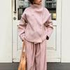 Womens Stand Collar Double Breasted Loose Short Jacket Coat For Fall Winter