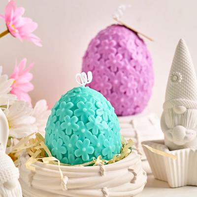 Osterei Blumenkugel Silikon Kerzenform DIY Handgemachte Seife Schokolade Backwerkzeuge Gips Harzform Partydeko Ornamente