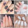 500PCS Natural Transparent Ballerina Almond  Round End Full/Half Ballet Coffin French False Nail Tips Fake Toenail Tip Manicure