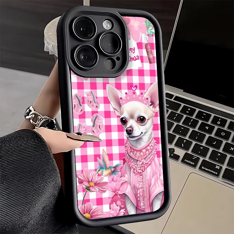 Phone Case for iPhone 17 Air 16E 15 16 Pro Max Chihuahua Puppy Teacup Dog Cover 14 Plus 13 12 Mini Soft Shell Silicone Fundas