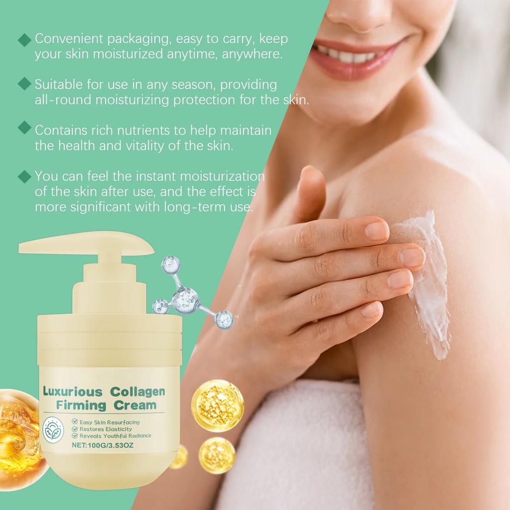 Collagen Firming Body Cream Lifting Firming Smoothing Wrinkle Lighten Dark Spots Even Skin Tone Moisturzing Tighten Body Lotion