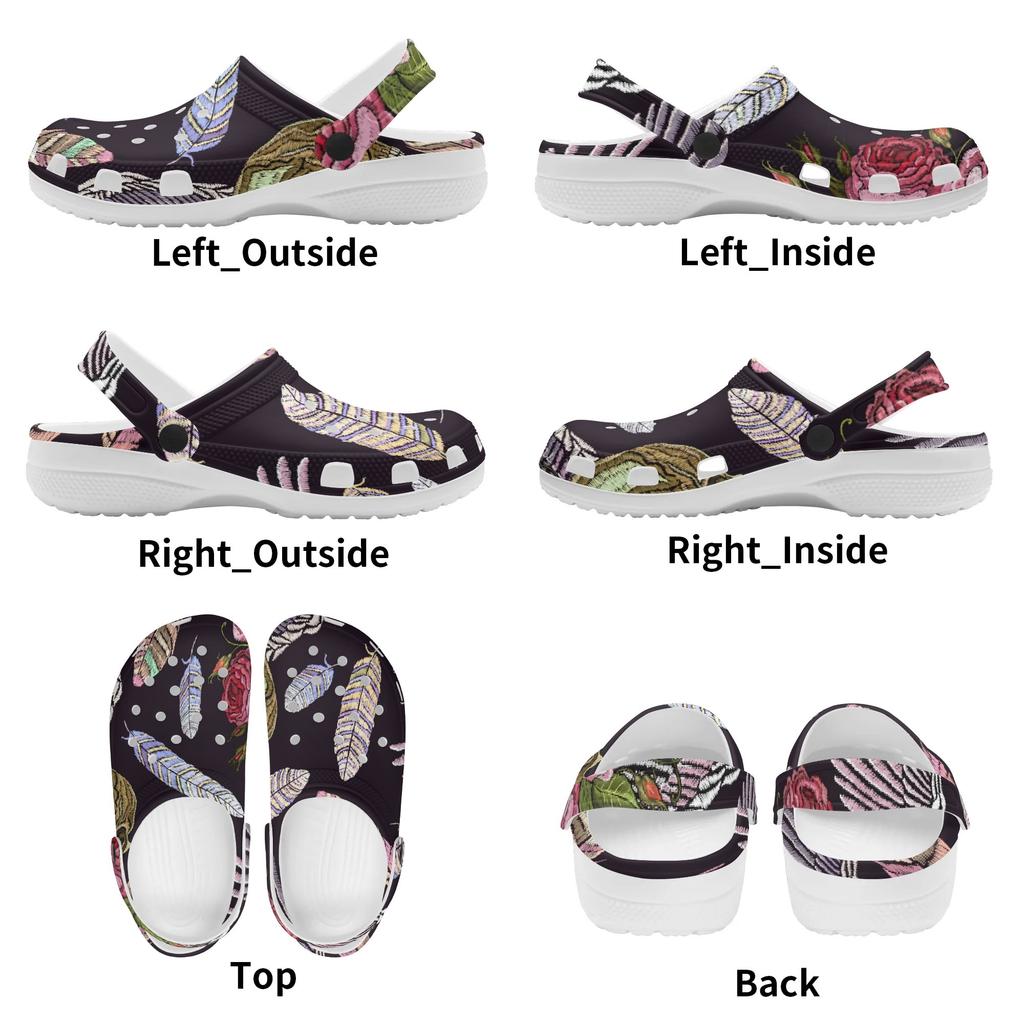 Graphic Printed EVA Clogs Women Men Lightweight Breathable Slip On Casual Shoes Soft Sole Summer Sandals Daily Comfort Wear