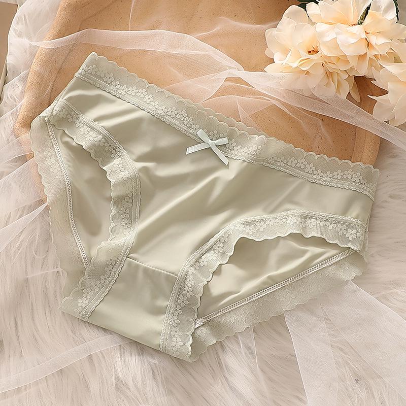

Бесшовное женское нижнее белье из ледяного шелка, с антибактериальной хлопковой ластовицей, средней посадки, шелковистое, приятное к коже M [50-90 lbs]