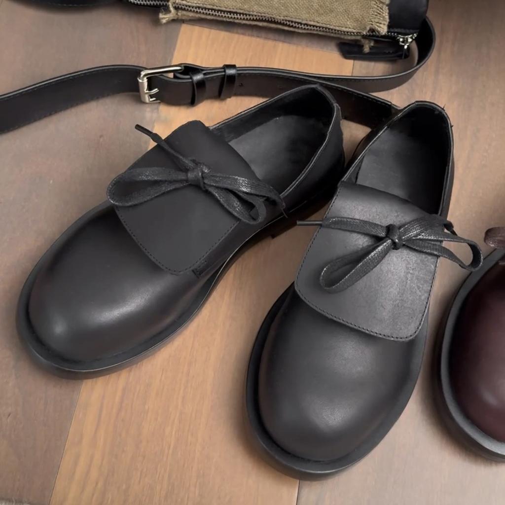 Women Flats Loafers Shoes Leather Designer Retro Shoes 2025 Trend Autumn Classic Shoes Women New Walking Dress Femme Zapatillas