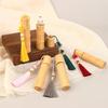 10ml Bamboo Roll-on Bottle – Refillable Container with Steel Roller Ball and Tassel for DIY Perfume or Lip Gloss