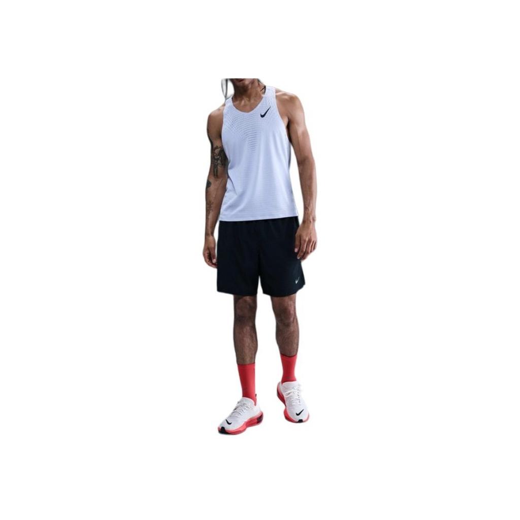 Nike Logo V-Neck Breathable Tank Top Men tops Ghost-White FN4231-057