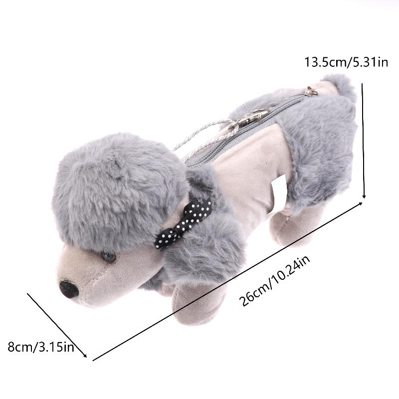 1 Stück Plüsch-Federmäppchen Schwein/Teddy/Pudel/Pinguin Schreibwaren-Aufbewahrungstasche Tragbares Stiftemäppchen Kosmetiktasche Schulsachen Geschenke