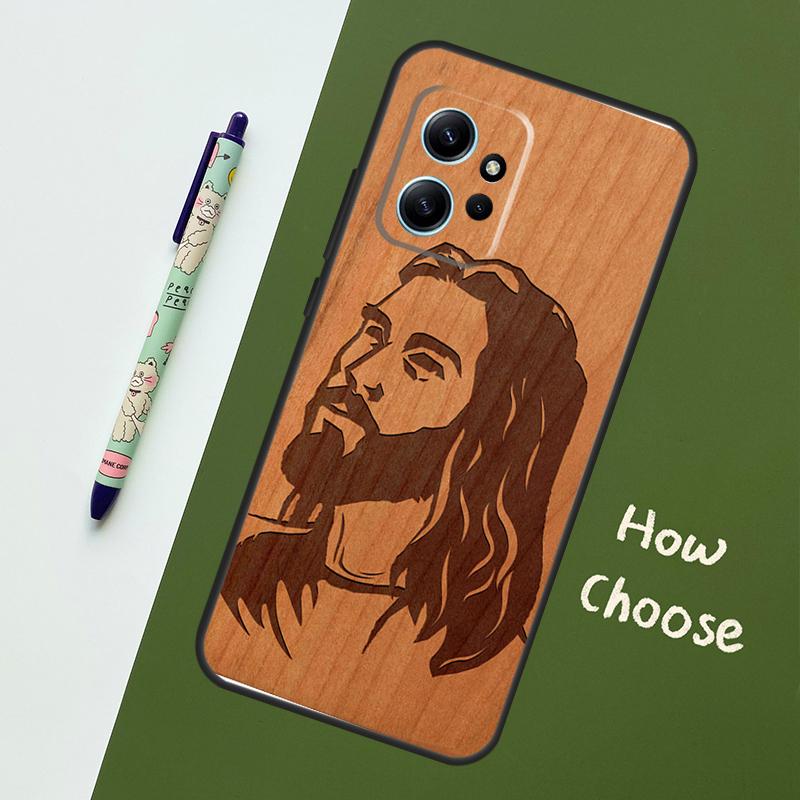 Buddha Jesus Guadalupe Wood Case For Xiaomi Redmi Note 13 10 11 12 14 15 Pro Plus Cover For Redmi 15C 15 14C 10C 12C 13C