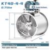 Jianbei KT40 Explosion-Proof Stainless Steel Axial Flow Fan CN Plug (adapter Included)