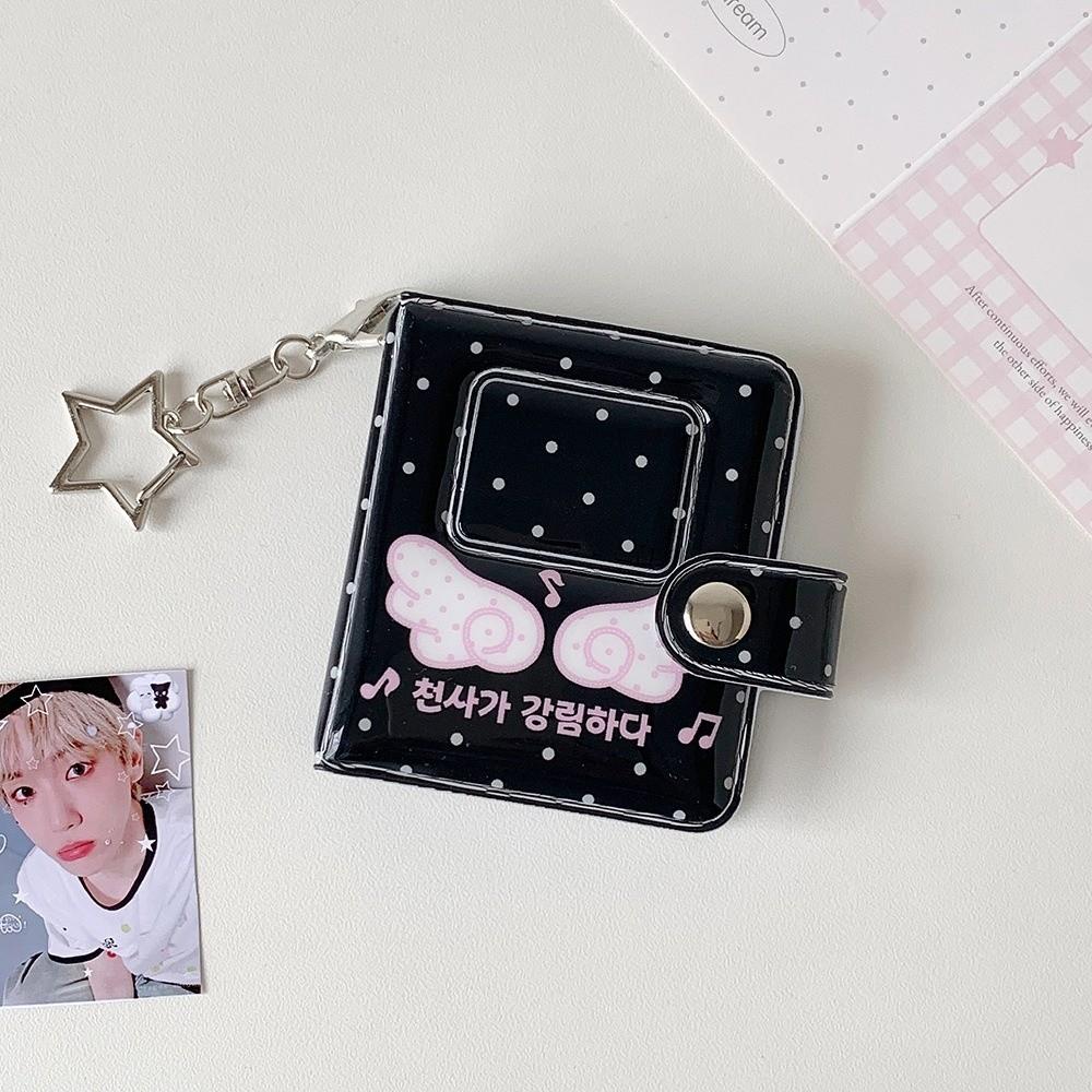 2-Inch Mini Photo Album Angel Wings Card Storage Book Kawaii Photo Card Holder  Bag Decoration